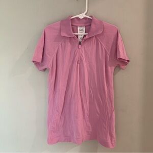 Athleta Girl Top Small 7 Polo Shirt Performance Pink